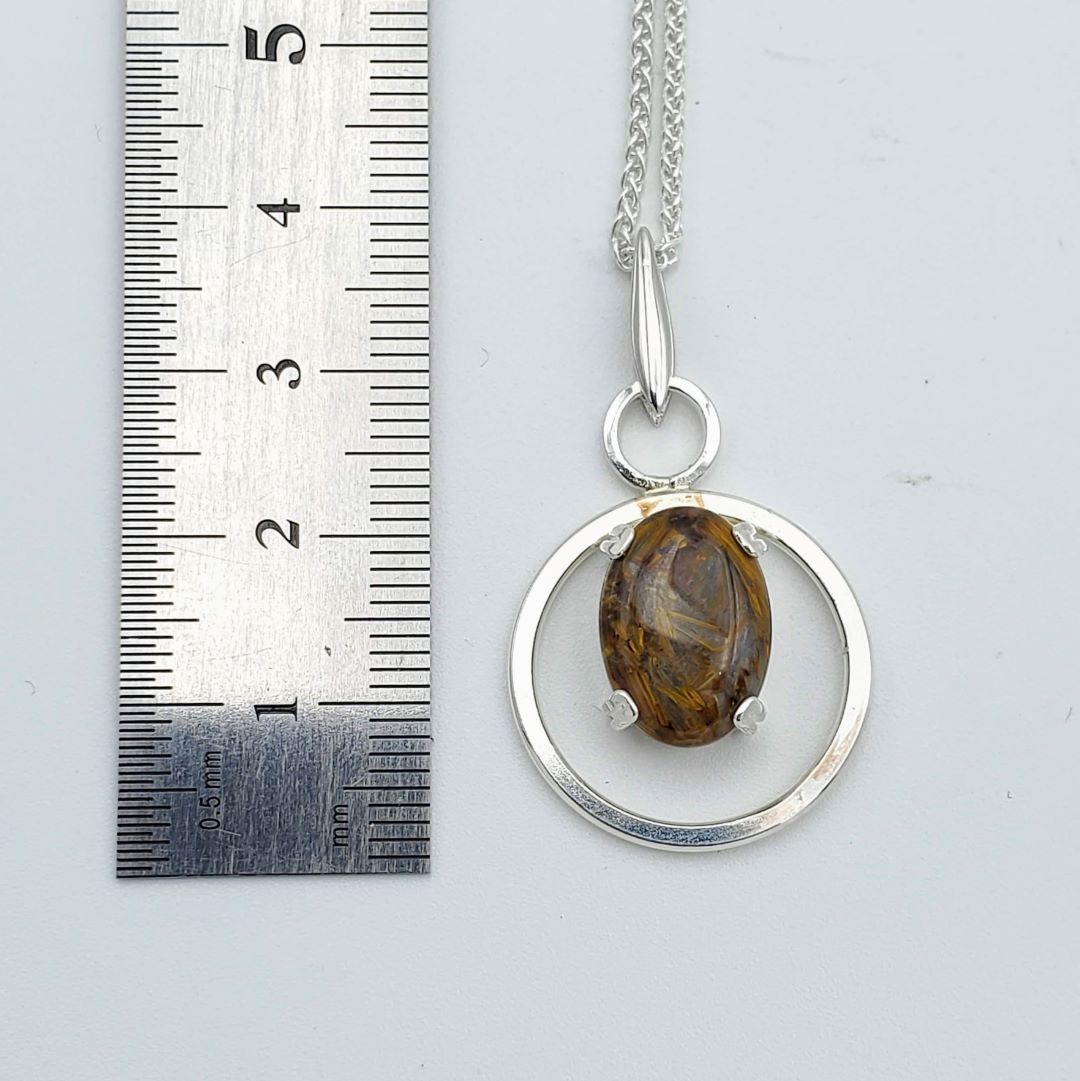 Pietersite Halo Necklace (OOAK)